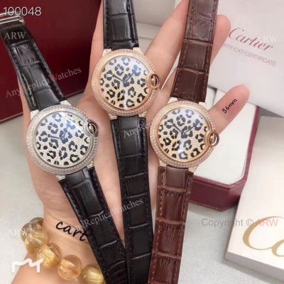 Fake Cartier Ballon Bleu de Leopard Watches Quartz Movement